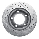 R1 80-93 Dodge W100 Front Left Drilled & Slotted Silver Brake Rotor
