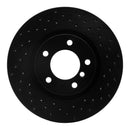R1 95-02 BMW M3 Left Front Drilled Black Brake Rotor