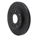 R1 09-09 Ford F-150 RWD Front Left Drilled & Slotted Black Brake Rotor