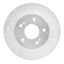 R1 94-04 Infiniti I30 Rear Right Drilled & Slotted Silver Brake Rotor