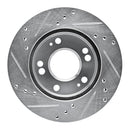 R1 90-05 Chrysler SEBRING Front Right Drilled & Slotted Silver Brake Rotor