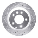 R1 11-18 Porsche Cayenne Front & Rear Drilled & Slotted Silver Brake Rotor Set