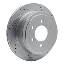R1 04-11 Ford F-150 RWD Rear Right Drilled & Slotted Silver Brake Rotor