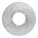 R1 86-86 Porsche 944 Turbo Front Left Drilled & Slotted Silver Brake Rotor