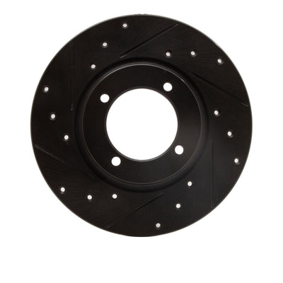 R1 74-84 Ford COURIER (USA/Canada) Front Left Drilled & Slotted Black Brake Rotor