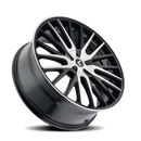 Kraze KR185 Double Down 22x8.5 / 5x112/114.3 BP / 38mm Offset / 73mm Hub Gloss Black Machined Wheel