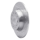 R1 05-25 Audi A3 Quattro Rear Drilled & Slotted Silver Brake Rotor Set