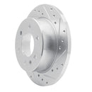 R1 06-18 Dodge Sprinter 3500 Rear Right Drilled & Slotted Silver Brake Rotor