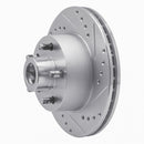 R1 1973-1989 Chrysler CORDOBA Front Right Drilled & Slotted Silver Brake Rotor