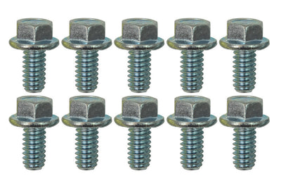 Moroso 1/4in-20 x .500in Serrated Zinc Flange Bolt - 10 Pack