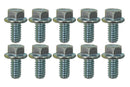 Moroso 1/4in-20 x .500in Serrated Zinc Flange Bolt - 10 Pack