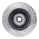 R1 94-02 Chevrolet Express 2500 Front Left Drilled & Slotted Silver Brake Rotor