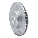 R1 91-95 Volvo 740 Front Right Drilled & Slotted Silver Brake Rotor