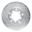 R1 65-73 Mercedes-Benz 250SEC Front Left Drilled & Slotted Silver Brake Rotor