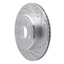 R1 05-23 Chrysler 300 Rear Drilled & Slotted Silver Brake Rotor Set