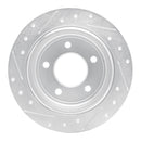 R1 93-04 Chrysler Concorde Rear Right Drilled & Slotted Silver Brake Rotor