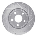 R1 11-22 Dodge Durango Front Drilled & Slotted Silver Brake Rotor Set