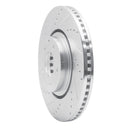 R1 16-25 Mazda CX-5 Front Left Drilled & Slotted Silver Brake Rotor