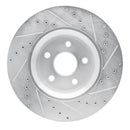 R1 11-25 Dodge Durango Front Left Drilled & Slotted Silver Brake Rotor