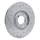 R1 81-89 Alfa Romeo GTV-6 Rear Right Drilled & Slotted Silver Brake Rotor