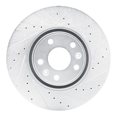 R1 10-17 Renault SAFRANE (Mexico) Front Right Drilled & Slotted Silver Brake Rotor