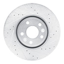 R1 10-17 Renault SAFRANE (Mexico) Front Right Drilled & Slotted Silver Brake Rotor