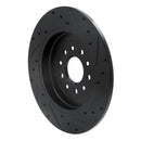 R1 11-19 Ford Flex Front & Rear Drilled & Slotted Black Brake Rotor Set