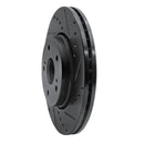 R1 10-13 Suzuki Kizashi Front Right Drilled & Slotted Black Brake Rotor