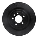 R1 2013-2025 Land Rover Defender 110 Rear Right Drilled & Slotted Black Brake Rotor