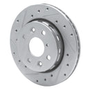 R1 94-00 Kia SPECTRA Front Left Drilled & Slotted Silver Brake Rotor