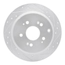 R1 05-10 Honda Odyssey Rear Right Drilled & Slotted Silver Brake Rotor