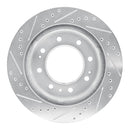 R1 11-25 Chevrolet Silverado 2500 HD Front & Rear Drilled & Slotted Silver Brake Rotor Set