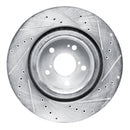 R1 2022-2026 Acura MDX Front Right Drilled & Slotted Silver Brake Rotor