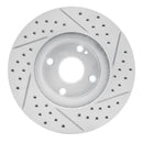 R1 01-05 Mazda Miata Front Left Drilled & Slotted Geo-Carbon Rotor