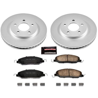 Power Stop 05-10 Ford Mustang Front & Rear Z17 Evolution Geomet Coated Brake Kit