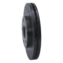 R1 92-95 Toyota MR2 Front Right Drilled & Slotted Black Brake Rotor