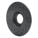R1 81-84 Toyota STARLET Front Right Drilled & Slotted Black Brake Rotor