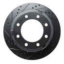 R1 12-22 Ford F-250 Super Duty Front & Rear Drilled & Slotted Black Brake Rotor Set