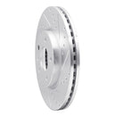 R1 11-25 Buick Encore GX Front Right Drilled & Slotted Silver Brake Rotor