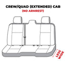 Covercraft 19-24 Dodge Ram Polycotton SeatSaver Custom Second Row Seat Covers - Charcoal
