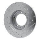 R1 74-16 Land Rover Range Rover Rear Left Drilled & Slotted Silver Brake Rotor