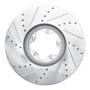 R1 14-19 Ford Transit-150 Front Right Drilled & Slotted Silver Brake Rotor