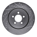 R1 05-23 Chrysler 300 Front & Rear Drilled & Slotted Silver Brake Rotor Set