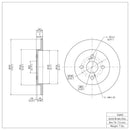 DFC 12-18 Toyota Yaris (USA/Canada) Rear Brake Rotor
