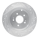 R1 04-11 Mitsubishi Grandis (Mexico) Rear Left Drilled & Slotted Silver Brake Rotor