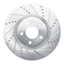 R1 16-23 Mercedes-Benz GLC300 Front & Rear Drilled & Slotted Silver Brake Rotor Set
