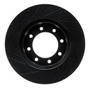 R1 12-22 Ford F-250 Super Duty Front & Rear Drilled & Slotted Black Brake Rotor Set