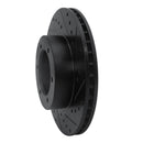 R1 91-98 Toyota 4Runner Front Right Drilled & Slotted Black Brake Rotor