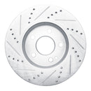 R1 06-11 Mercedes-Benz B200 Front Right Drilled & Slotted Silver Brake Rotor