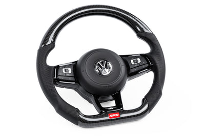 APR 15-19 Volkswagen Golf R Steering Wheel Silver Stitching (For use w/o Paddles)